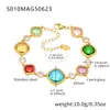 Tobillera Omaca Super Brillante Facetada de Cristal Checo Acero Inoxidable Chapado en Oro de 18 Quilates Tobillera de Lujo Accesible para la Playa Joyería para el Pie