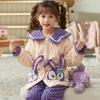 Pijamas para niños, otoño e invierno, ropa de casa para niñas, forro polar coral, traje de franela dulce de princesa para niña