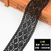 Encaje Tejido de Hilo de Algodón Negro Adorno para Manualidades Tela para Mantel Hecho a Mano Materiales para Ropa de Cama de Sofá Tela para Cortinas