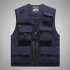 Chaleco de hombre multibolsillos, ligero, moderno, transpirable, nueva chaqueta chaleco para senderismo al aire libre para primavera y otoño, modelo de comercio electrónico transfronterizo