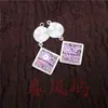 Pendientes Vintage Bordados Hechos a Mano de Estilo Étnico de Moda con Borlas Pequeñas, Joyería de Plata Miao de Yunnan, Color Blanco, Tamaño 41