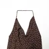 Moda feminina europeia e americana transfronteiriça INS tendência estilo quente camisola francesa de bolinhas com decote halter
