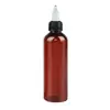 20 30 50 100ml Botella Marrón para Gel Botella con Gotero Exprimidor Botella Dispensadora de Tinte Botella de Plástico para Mascotas Botella con Boca Puntiaguda Mascota