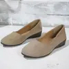 Zapatos Mocasines de Suela Blanda de Gran Tamaño Transfronterizos Europeos y Americanos para Otoño, Comercio Exterior, Estilo Nuevo 2025 Europeo y Americano con Tacón de Cuña para Uso en Exteriores, Venta al por Mayor, Talla Grande