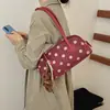 Bolso de hombro de lunares de alta gama transfronterizo, de nicho, con un diseño color-block fresco, dulce y elegante, perfecto como bolso de mano casual, moderno y chic.