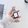 Para Apple AppleWatch7-1 Geração Três Tiras Resina Diamante Pulseira de Relógio iWatch se Pulseira de Metal Pronta Entrega