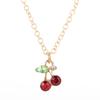 Cross-border estilo coreano ins venda quente jóias moda bonito strass vermelho cereja colar colar atacado comércio exterior exclusivo