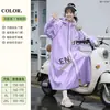 Impermeable Largo de Eva a Prueba de Lluvia para Mujer, Ropa de Lluvia de Cuerpo Completo para Bicicletas Eléctricas, Poncho Grueso de una Pieza Integrado para Adultos Hombres para Montar