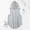 Chaleco Deportivo con Capucha para Hombre Baloncesto Correr Entrenamiento Holgado Secado Rápido Transpirable Chaleco Deportivo Talla Grande Europeo y Americano