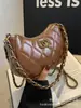 Bolsas Outono e Inverno 2024 Nova Moda Bolsas Femininas Corrente Acolchoada Crossbody Bolsa Sela Textura Versátil Bolsa de Ombro Bolsa Feminina