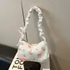 Bolsas Casuais para Mulheres 2026 Primavera Novo Estilo Bolsa de Ombro Floral Fofa Estilo Coreano Elegante Bolsa de Braço Bolsa de Mão Retrô