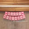 Banner de Feliz Aniversário, Guirlanda de Feltro, Laço, Decorações em Formato de Coração, Suprimentos para Arranjos
