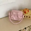 Bolso de Mujer de Alta Gama con Lazo de Personalidad 2026 Verano Nuevo Dulce Elegante Relajado Color Sólido Bolso de Hombro Cruzado