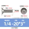 # 2 # Tornillos de Cabeza Plana Hexagonal de 10 Pulgadas Acero Inoxidable 304 Tornillos Americanos de Cabeza Avellanada Venta al por Mayor Pernos de Rosca Fina 1/4