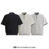 Camiseta Unisex Casual Holgada de Manga Corta Cosida a Mano de Alta Gama Estilo Retro Americano 2026 Verano Camiseta con Cuello de Solapa Marca de Tendencia