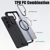 Adequado para comércio exterior transfronteiriço, capa de celular magnética de acrílico para Samsung s25/s26u com acabamento fosco tipo pele, s26ultra à prova de choque