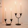 Estilo Nórdico Cena Romántica a la Luz de las Velas Hierro Candelabro Creativo Adornos Decorativos Accesorios de Fotografía Ceremonia de Boda Atmósfera