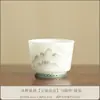 Taza de Caballo con Glaseado tipo Hielo Patrón de Nubes y Montañas Cocido Simple Uso en Casa Cerámica Antiescaldado Taza de Té Set de Té Gongfu Chino de Alta Gama Taza para Anfitrión