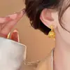 Pendientes de Borla con Campana Dorada Retro para Mujer, Lujo Accesible Moda de Nicho Pendientes Elegantes 2025 Nuevo Estilo Caliente Pendientes