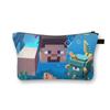 Bolsa cosmética de Minecraft más vendida, bolsa de almacenamiento portátil de gran capacidad para niños, linda bolsa de aseo, cantidad mínima de pedido de una pieza
