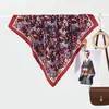 Lenço de Seda Estampado Floral Artístico Novo Estilo para Mulheres, Lenço Pequeno Versátil Simples de Alta Qualidade, Popular no Xiaohongshu