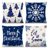 Funda de almohada navideña a cuadros estilo americano, funda de cojín cuadrado a cuadros de copo de nieve de felpa corta, funda de cojín para dormitorio