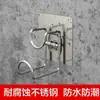Estante para lavabo sin instalación baño acero inoxidable sin rastro sin perforaciones adhesivo pared estante de almacenamiento gancho para lavabo