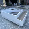 Taburete para piscina de árbol de fibra de vidrio exterior con forma especial, banco largo, verde grande, Jardín, centro comercial, Parque escolar, asiento público
