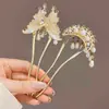 Pasador de Pelo Super Hada con Borla en Forma de U para Mujer, Pasador de Pelo de Alta Gama para Peinados Recogidos, Pasador de Estilo Antiguo para la Parte Trasera de la Cabeza, Accesorio Tradicional para el Cabello para Qipao