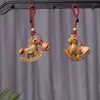 Chaveiro de Madeira Atrai-Dinheiro de Sândalo Pingente de Corrente para Celular Decoração de Bolsa do Signo do Cavalo Ornamento Pendente do Ano do Cavalo