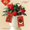 Etiqueta de Mantenimiento para Cuenta de Jade Rojo Fruto de Espino Amaryllis Kumquat Planta Verde de Interior en Maceta Decoración de Flor de Nochevieja Tarjeta Colgante