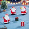 Nuevo producto transfronterizo: lindas figuras y accesorios de dibujos animados de Santa Claus, decoraciones DIY de paisajes en miniatura, pequeños adornos de escritorio