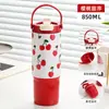 Termo de Acero Inoxidable 316 con Asa, Vaso Grande con Popote para Estudiantes y Niños, Vaso con Hielo para la Escuela