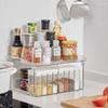Estante de Almacenamiento para Limpieza de Niña Estante de Cocina Apilable Almacenamiento de Condimentos Almacenamiento de Lujo Ligero de Doble Capa Almacenamiento para Estufa