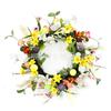 Nova guirlanda de flores artificiais de Páscoa para porta da frente, suprimentos para festivais, tulipa de primavera, girassol, tecido criativo para pendurar na porta