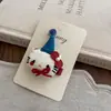 Accesorios para el Cabello de Niños Rellenos de Algodón con Dibujos Animados Coreanos Pasadores de Animales Lindos Diseño de Nicho Pasadores para Flequillo Lateral Gato Kt