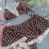 BIKINI traje de baño de dos piezas estilo falda de lunares, una opción de ropa de playa sexy y seductora para chicas calientes, perfecto para aguas termales y vacaciones