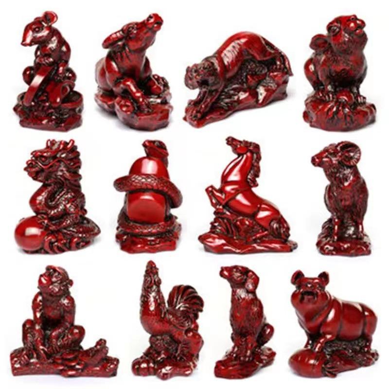 3寸仿红木十二生肖
