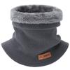 Bufanda Gruesa de Otoño e Invierno para Hombres y Mujeres, Calentador de Cuello Tejido a Rayas, Cuello Falso Tejido Cálido, Jersey con Forro Polar, Bufanda de Color Sólido, Transfronterizo