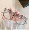 Gafas Planas de Marco Negro de Celebridad de Internet para Mujer, Estilo K, Miopía Moderna, Se Pueden Equipar con Receta Anti-Luz Azul Xiaohongshu Gafas de Espejo Plano para Hombre