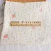 Tecido de crepom de algodão de dupla camada, estilo coreano infantil, ins, desenho animado, para pijamas, cobertores e babadores