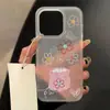 Capa de Celular Macia Ins Desenho Animado Flores Adequada para Iphone17Promax Apple 17 Fosca 16/15 Anti-Queda 14