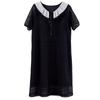 Límite de Precio++ Video Corto, Elegante Vestido de Gasa Bordado Negro para Mujer, Nuevo Vestido de Verano
