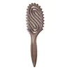 Pente Amazon com Furos para Massagem e Efeito Rebote com Cerdas de Javali, Pente para Modelar Cabelo com Volume no Topo, Pente para Modelar Cabelo Cacheado, Pente para Cachos