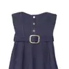 Atacado Fabricante de Roupas Femininas Transfronteiriço Primavera 2026 Estilo Europeu e Americano Body de Tubo sem Costas com Cinto Vestido Jeans