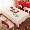 Nuevo Mantel Estilo Chino para el Año del Caballo 2026, Protector de Mesa Rojo Resistente al Calor, Cubierta Festiva para Mesa de Café
