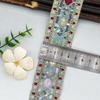 Renda de bordado étnico nova de 4 cm de largura, acessórios de atacado, lantejoulas de diamante bordadas, código de barras, acessórios para vestuário, fita