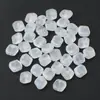 Novo furo reto de 12 mm quadrado oblíquo banhado cor mágica vidro moldado acessórios para joias DIY pulseira brincos acessórios para colar