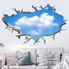 Amazon 3D Autoadhesivo Despegable Pared A Través de la Pared Cielo Azul Nubes Blancas Techo Pegatinas de Pared Mural Arte Calcomanía Decoración