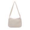 Bolsa de Pano Literária Estilo Coreano, Bolsa de Ombro Casual Simples de Veludo para Mulheres, Mini Bolsa Transversal de Cor Pura, Bolsa de Mão para Axila para Mulheres